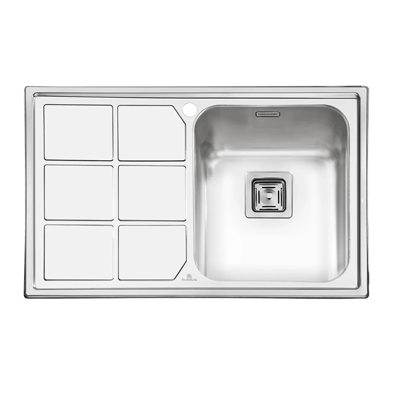سینک ظرفشویی تو کار راست مدل PS-1218 پرنیان PARNIAN STEEL 